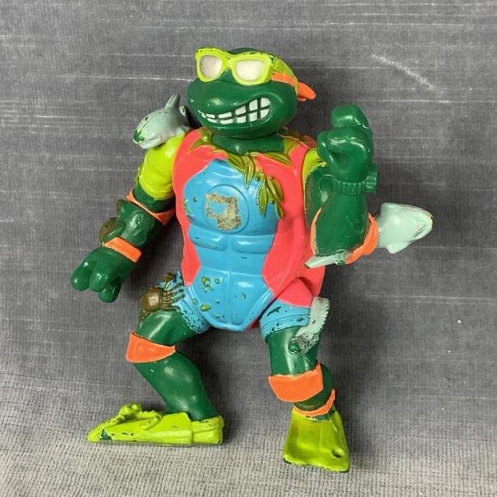 Vintage 1990 TMNT MIKE THE SEWER SURFER Action Figure Playmates Toys
